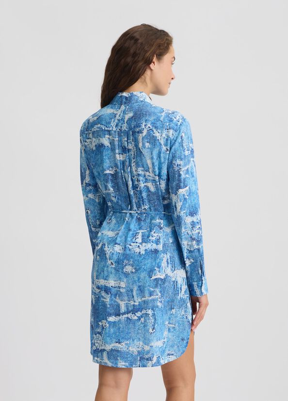 VESTIDO CAMISERO EFECTO DENIM