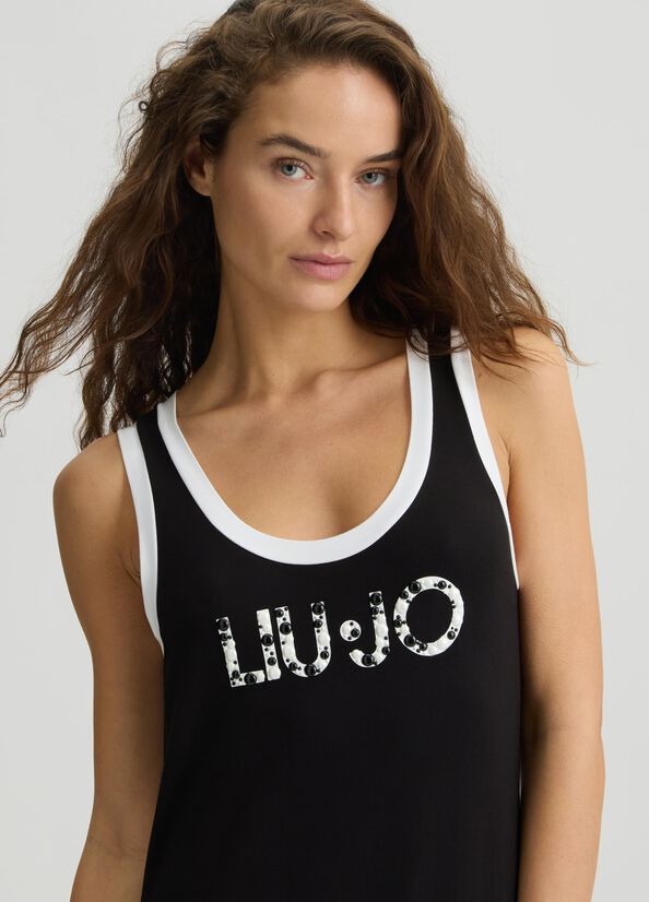 VESTIDO LARGO CON LOGOTIPO
