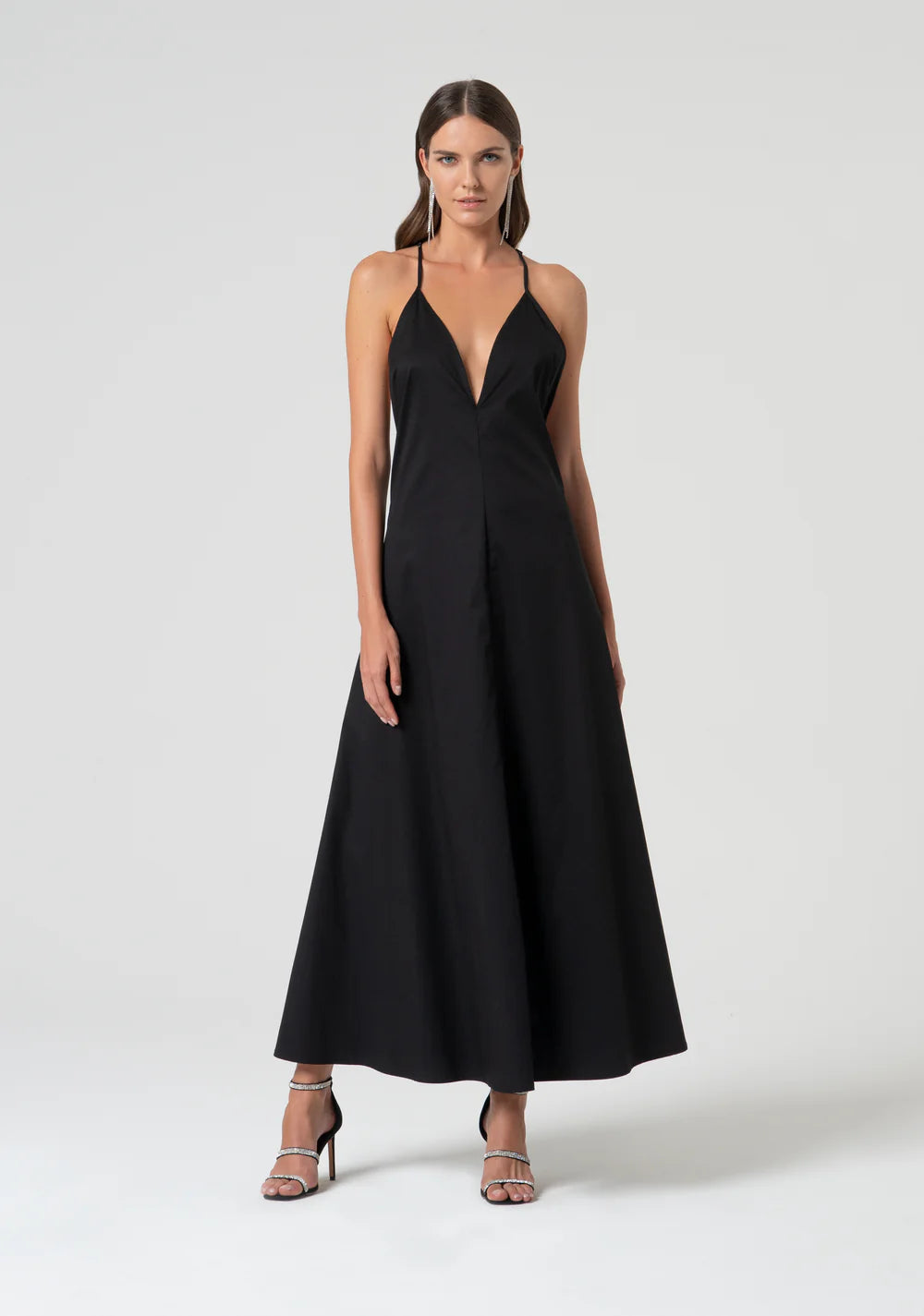 VESTIDO LARGO POPELIN