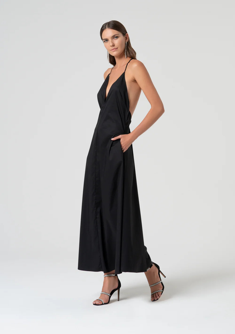 VESTIDO LARGO POPELIN